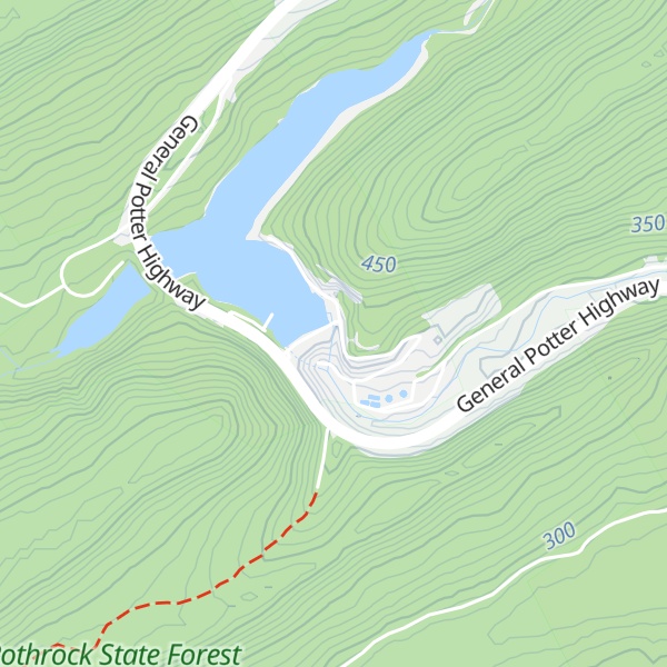 Map of Rocks at Laurel Creek Reservoir