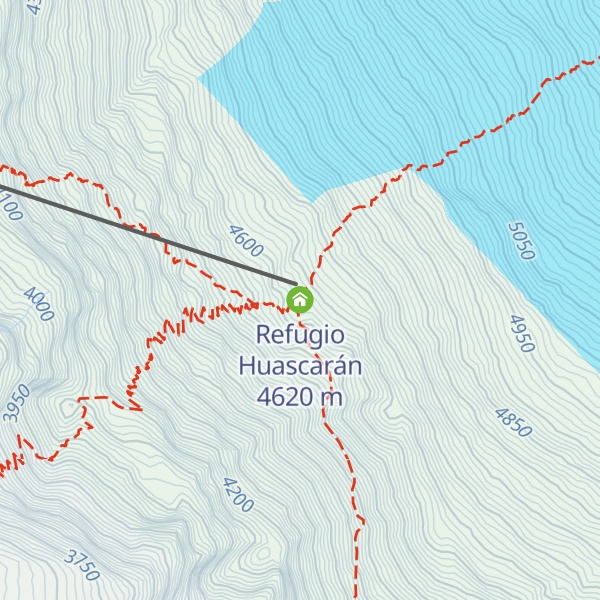 Map of Refugio Huascarán