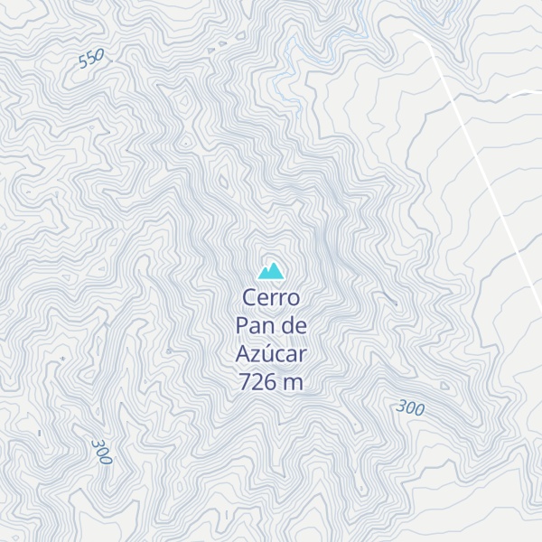 Map of Cerro Pan de Azúcar