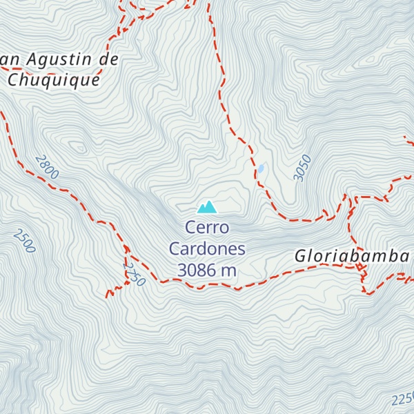 Map of Cerro Cardones