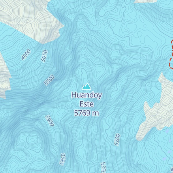 Map of Huandoy Este
