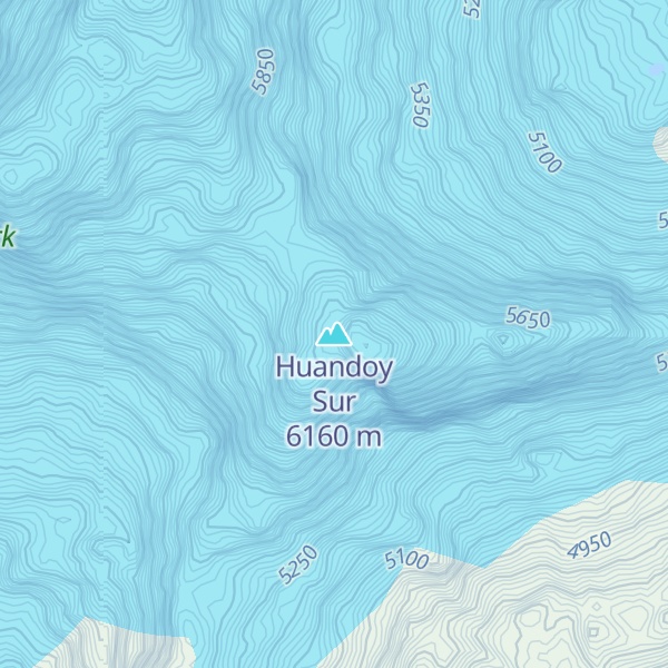 Map of Huandoy Sur