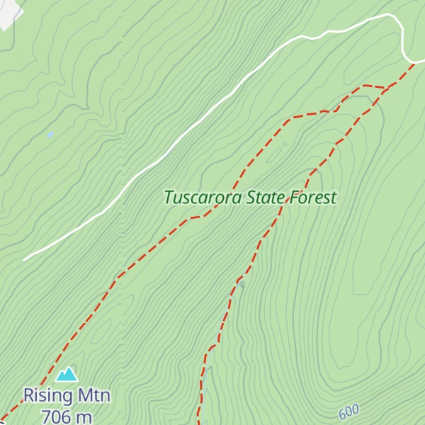 Map of Rising Mountain