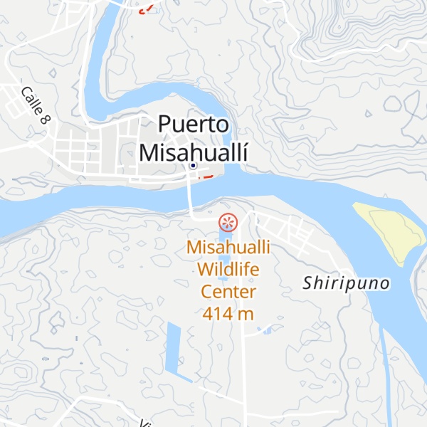 Map of Cabaña Rio Napo