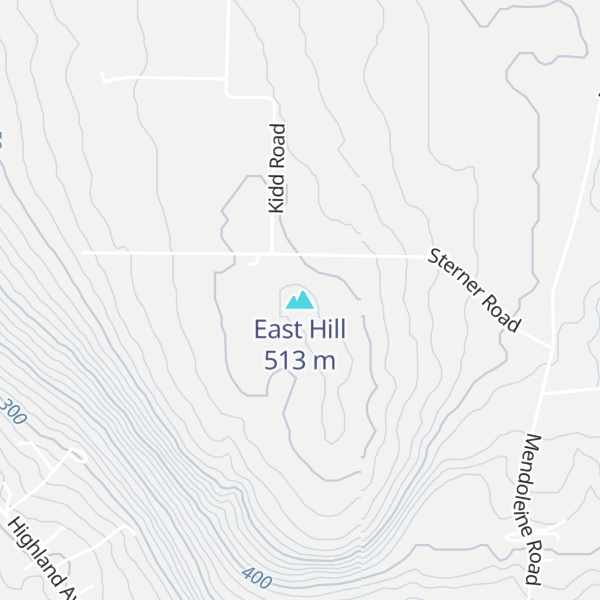 Map of East Hill