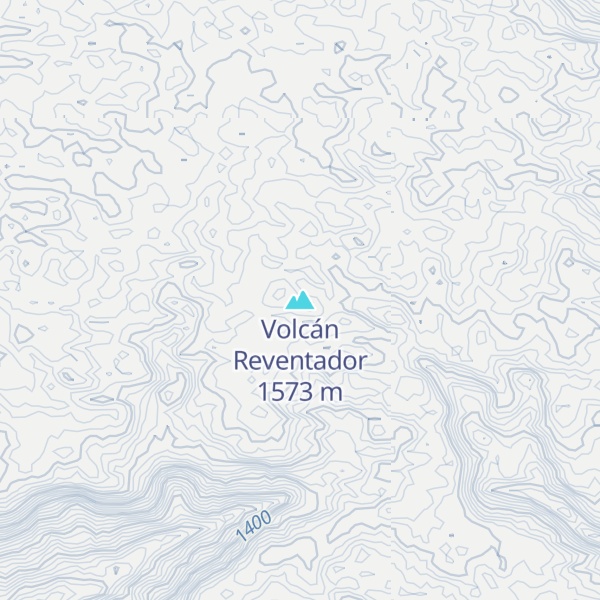 Map of Volcán Reventador
