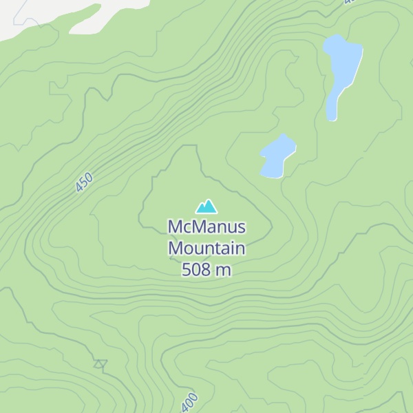 Map of McManus Mountain