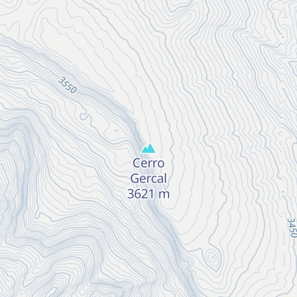 Map of Cerro Gercal