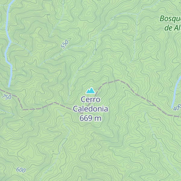 Map of Cerro Caledonia