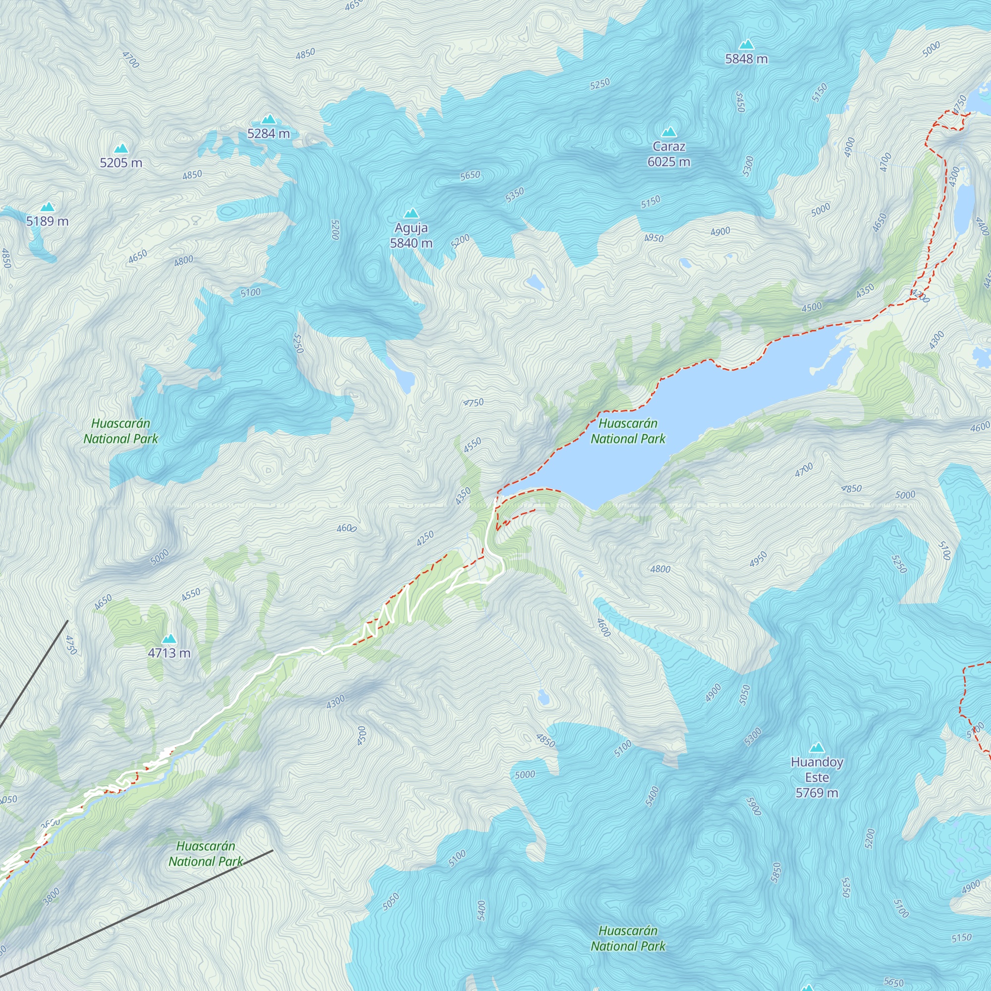 Refugio Parón map
