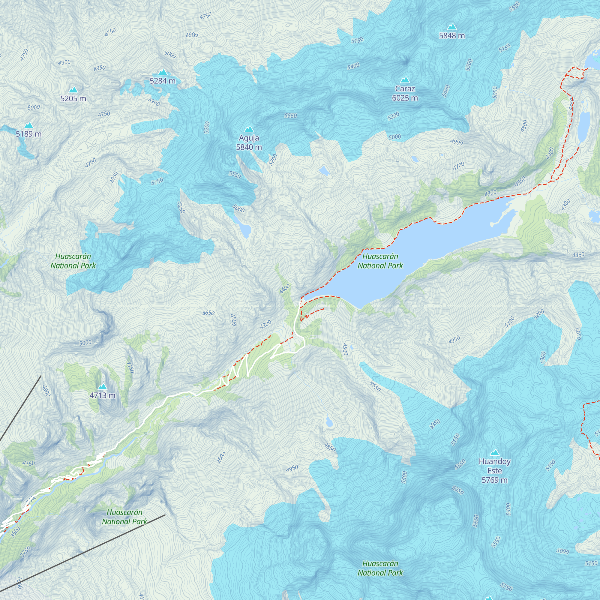 Refugio Parón map