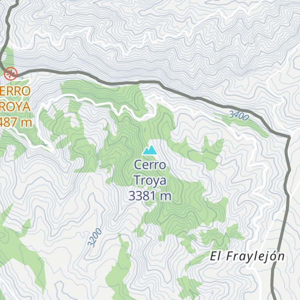Map of Cerro Troya