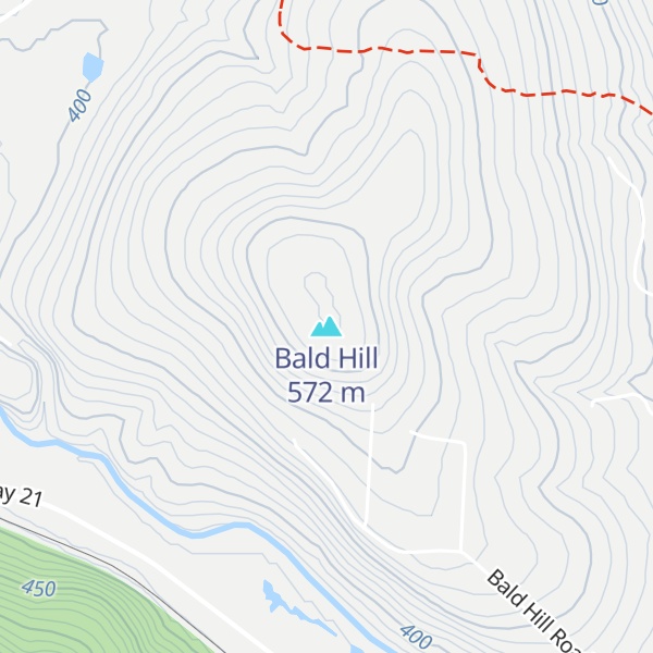 Map of Bald Hill
