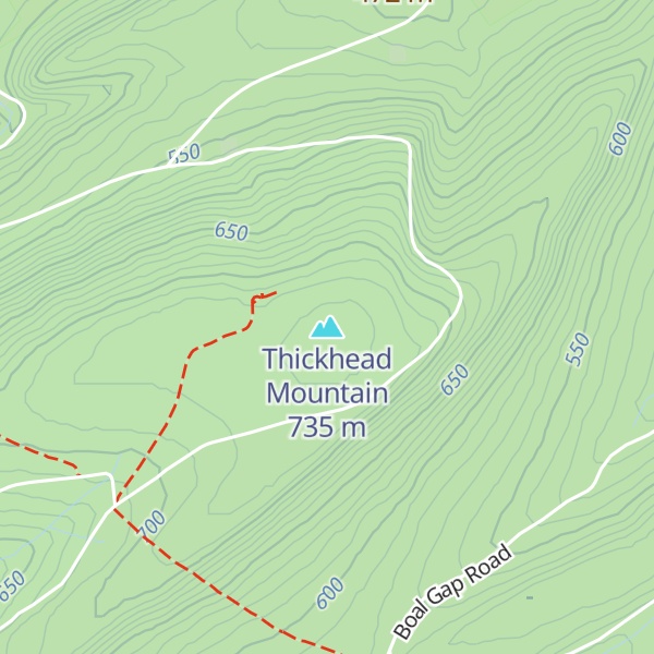 Map of Thickhead Mountain