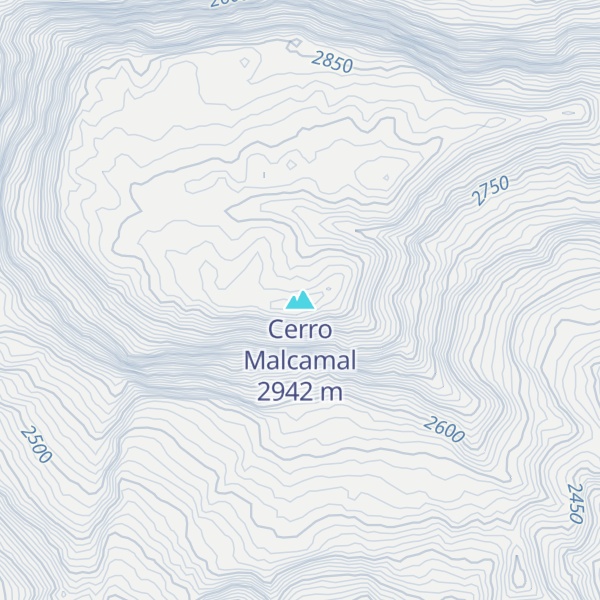 Map of Cerro Malcamal