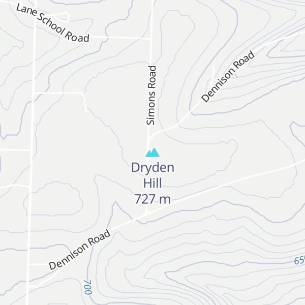 Map of Dryden Hill