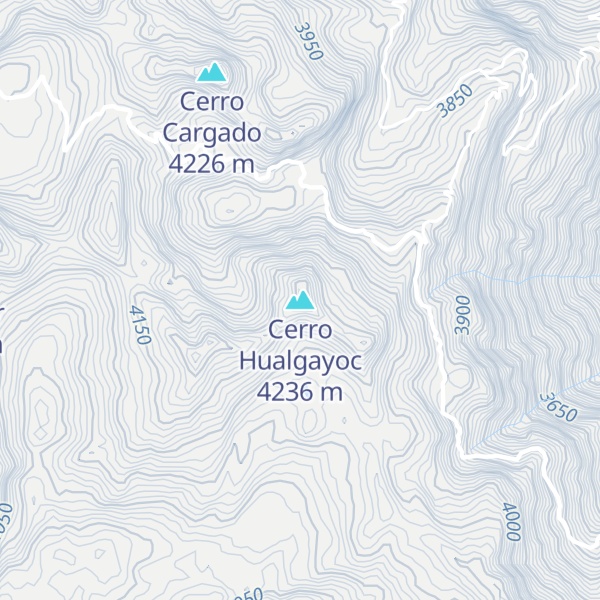 Map of Cerro Hualgayoc
