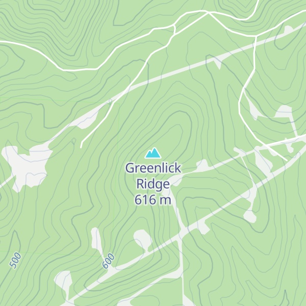 Map of Greenlick Ridge