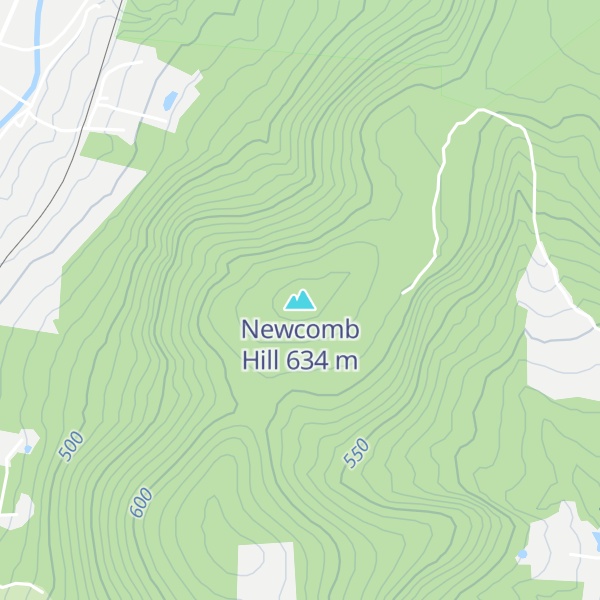 Map of Newcomb Hill