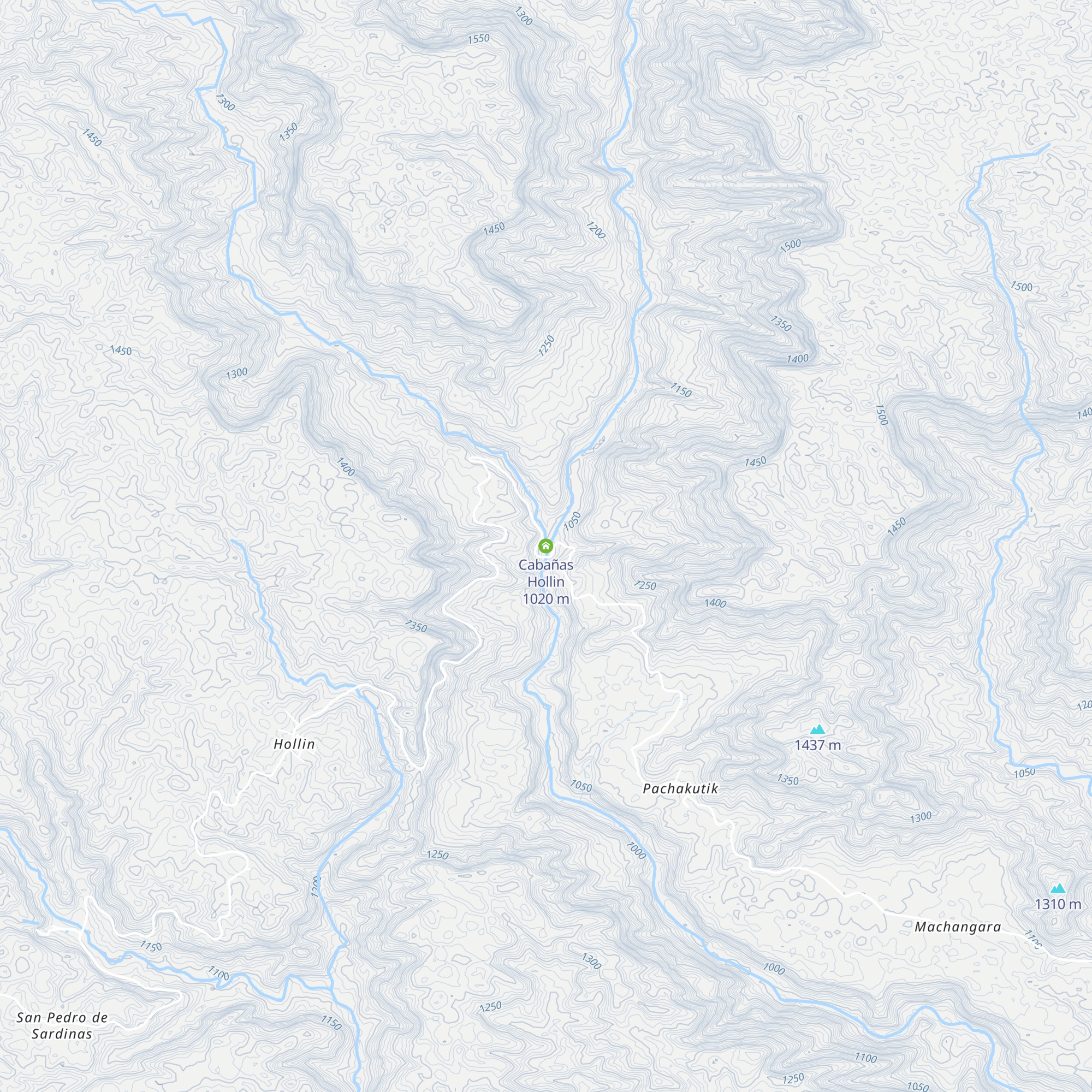 Cabañas Hollin map
