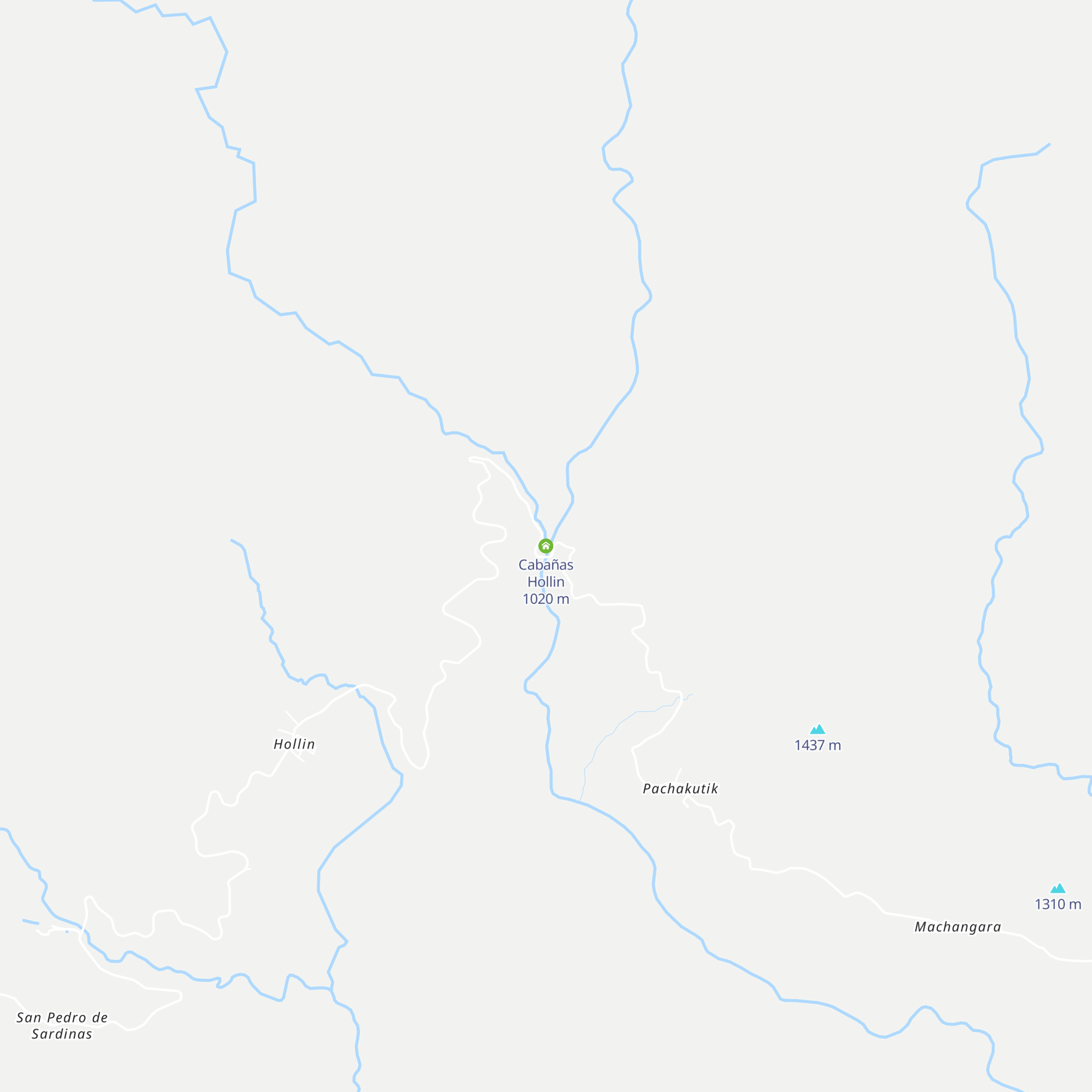 Cabañas Hollin map