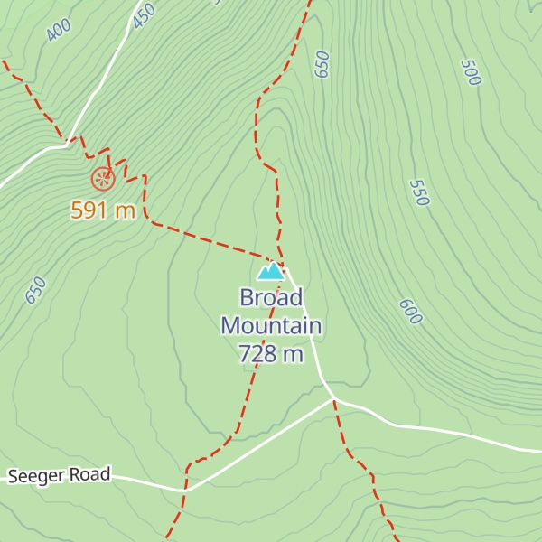 Map of Broad Mountain
