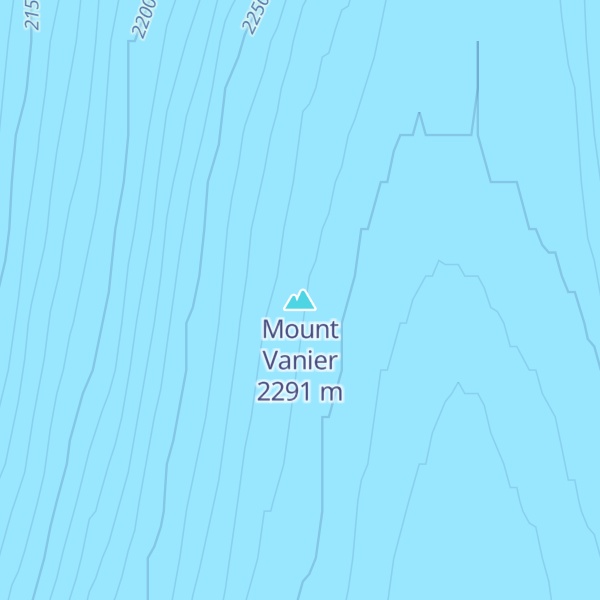 Map of Mount Vanier