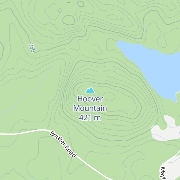 Map of Hoover Mountain