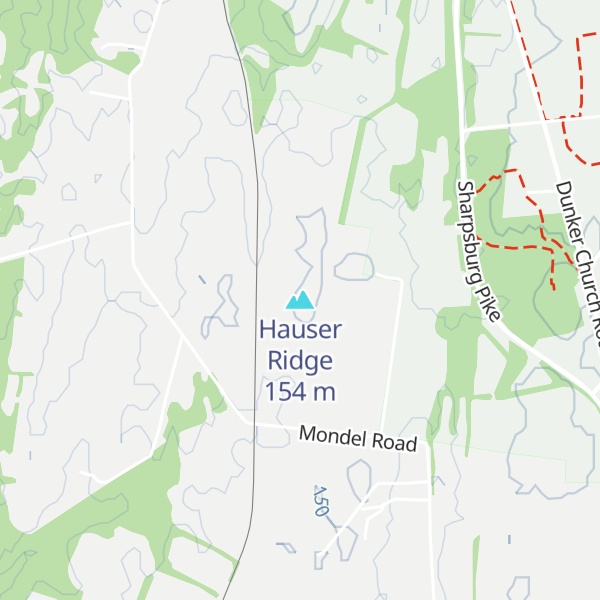 Map of Hauser Ridge
