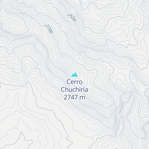 Map of Cerro Chuchiría