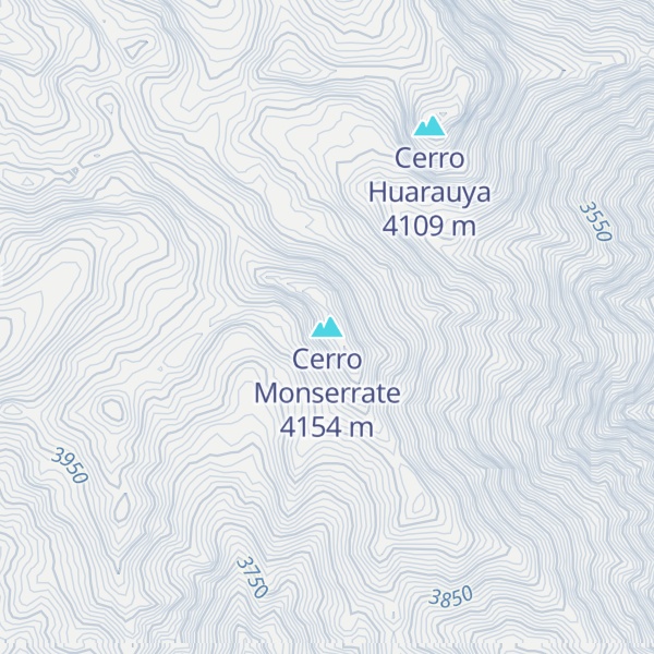 Map of Cerro Monserrate
