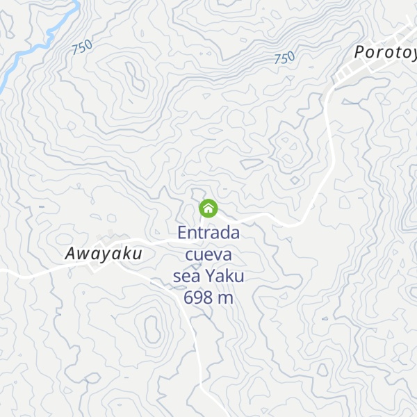 Map of Entrada cueva sea Yaku