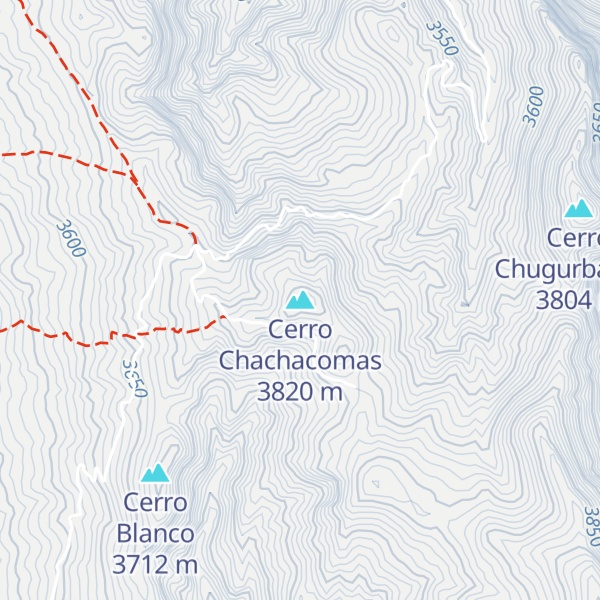 Map of Cerro Chachacomas