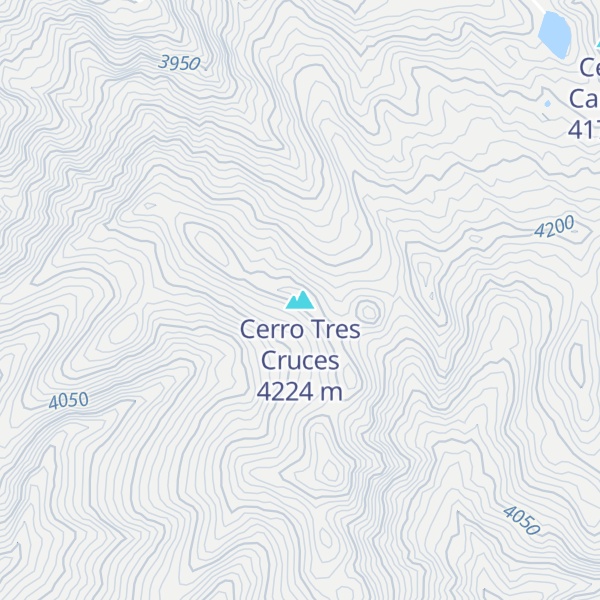 Map of Cerro Tres Cruces
