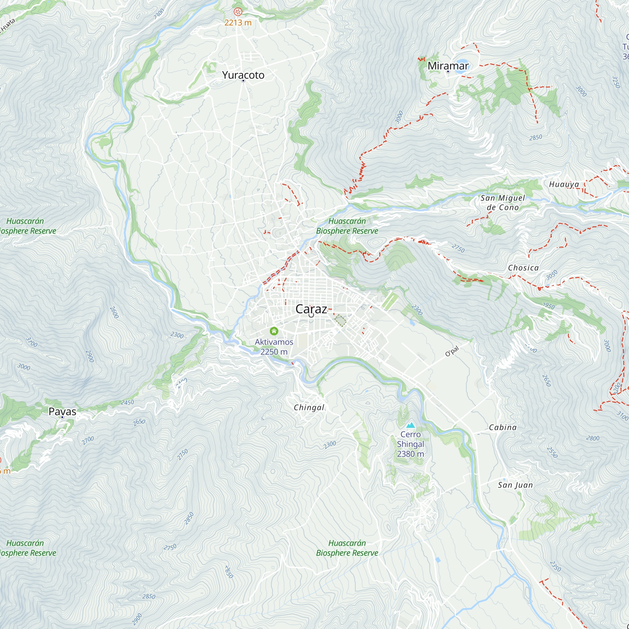 Pony Expeditions Caraz map