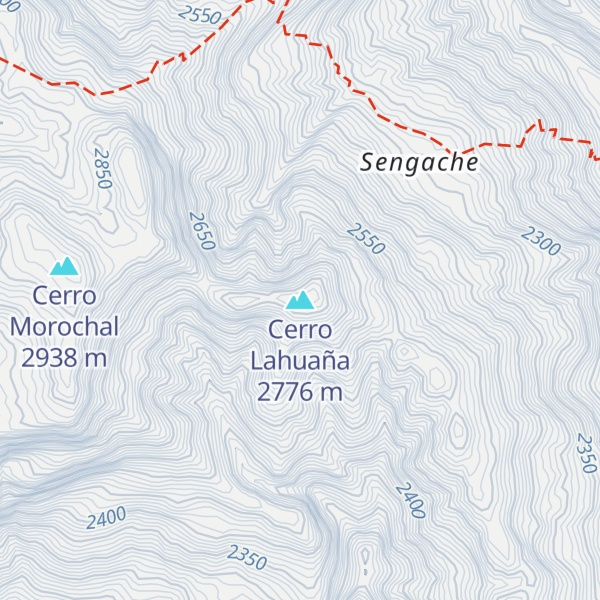 Map of Cerro Lahuaña