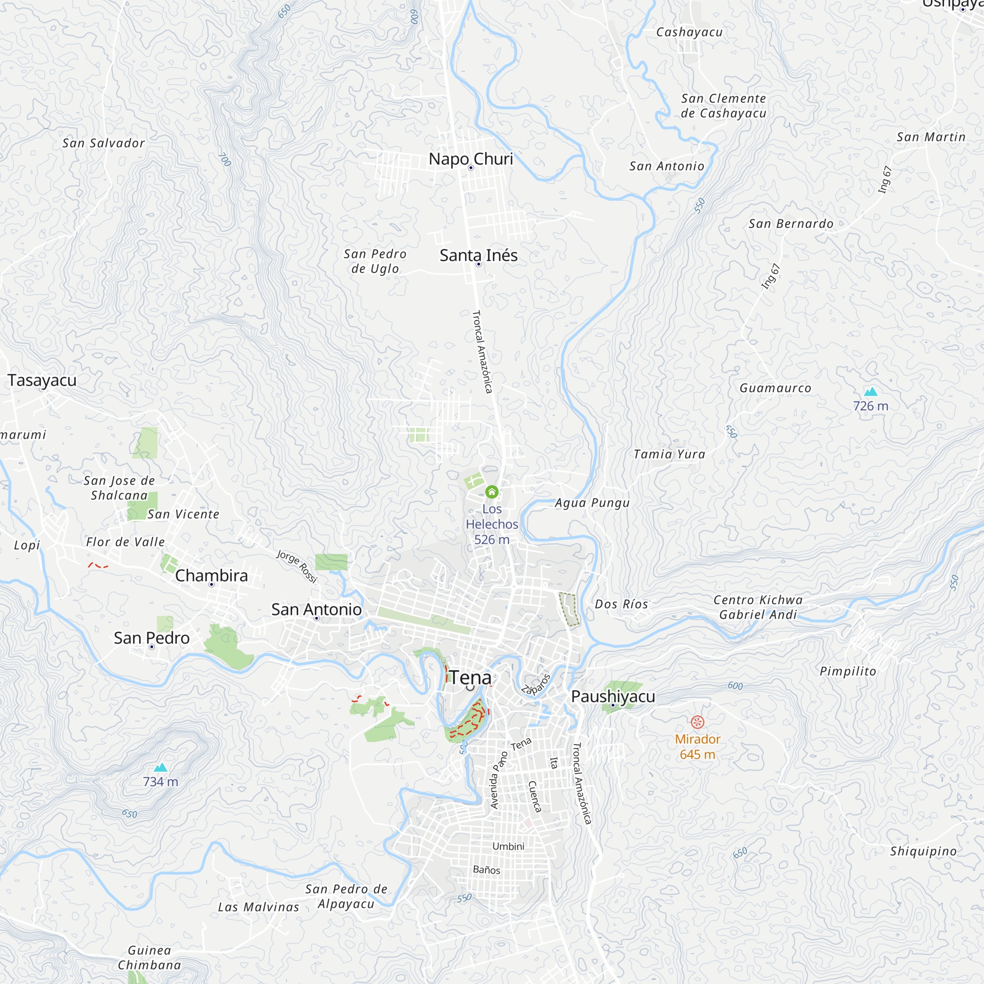 Los Helechos map
