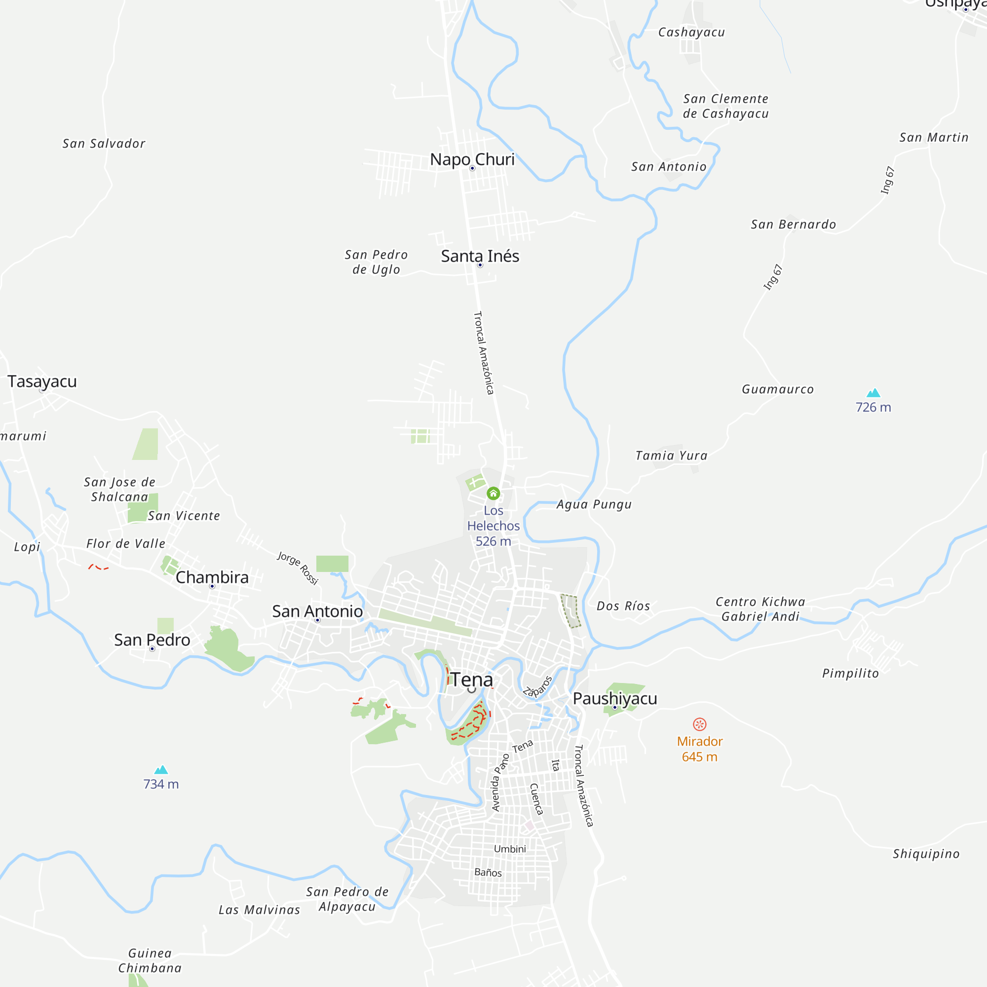 Los Helechos map