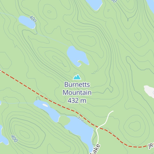 Map of Burnetts Mountain