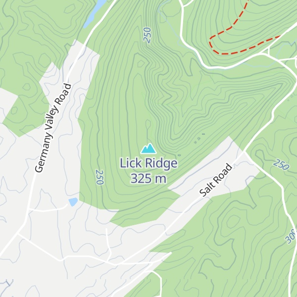 Map of Lick Ridge