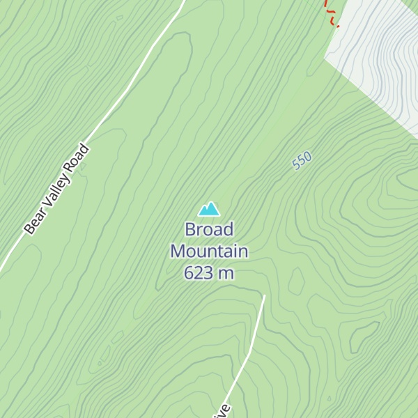 Map of Broad Mountain