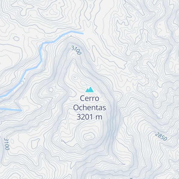 Map of Cerro Ochentas