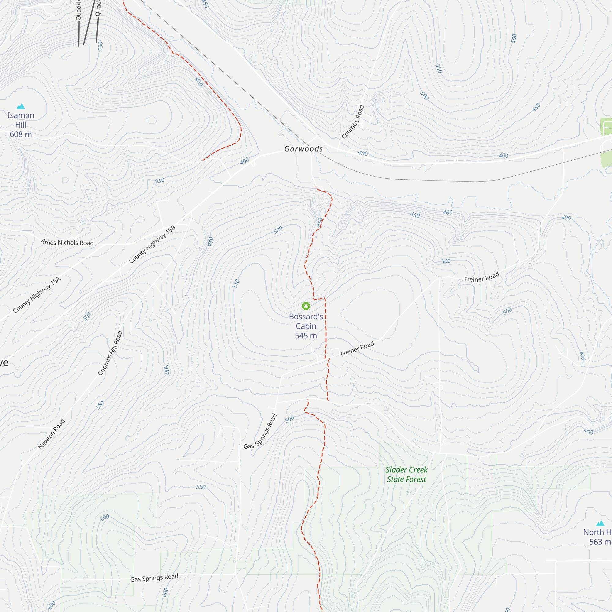 Bossard's Cabin map