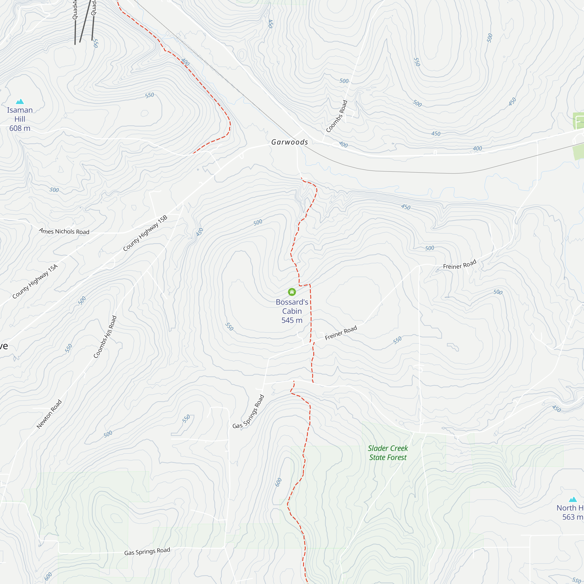 Bossard's Cabin map
