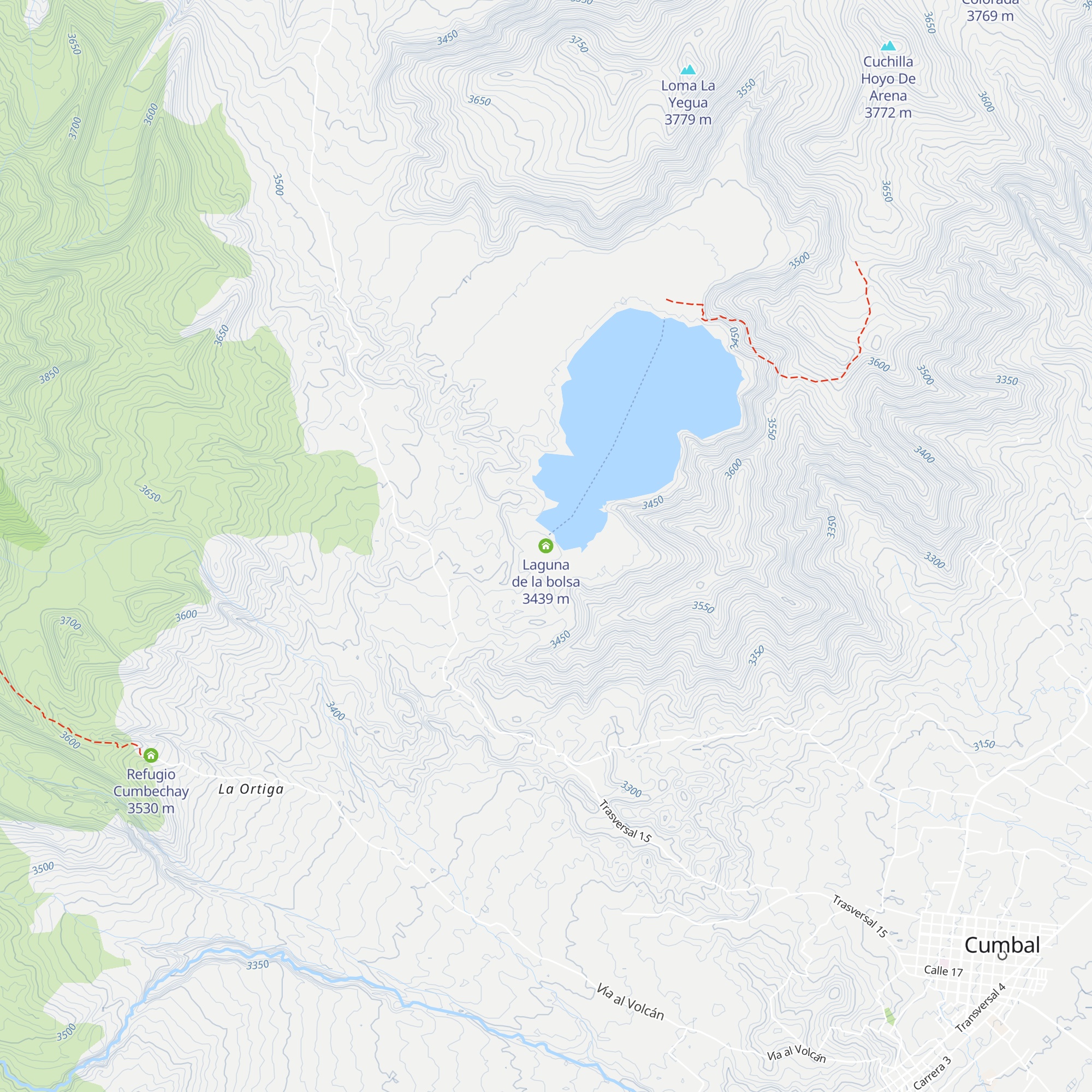 Laguna de la bolsa map