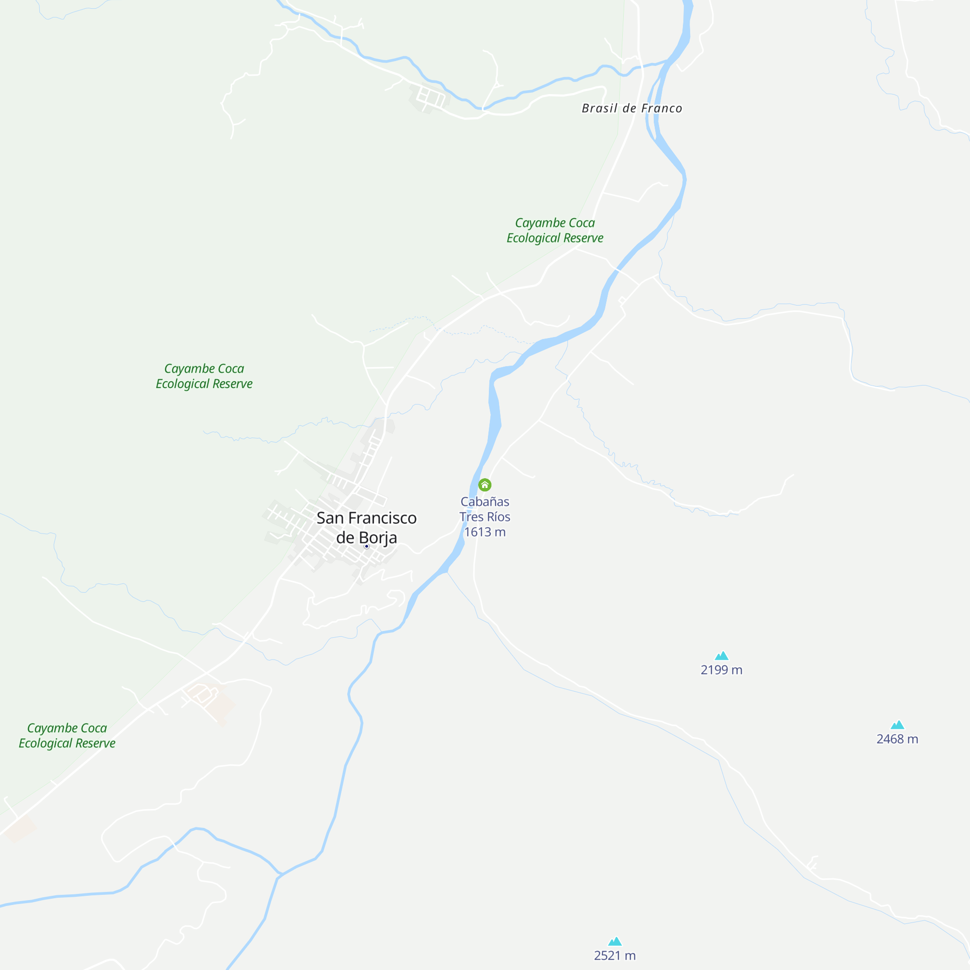 Cabañas Tres Ríos map