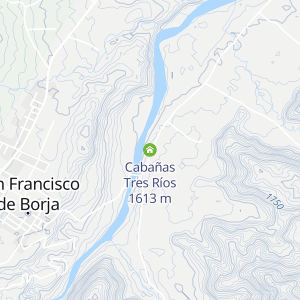 Map of Cabañas Tres Ríos