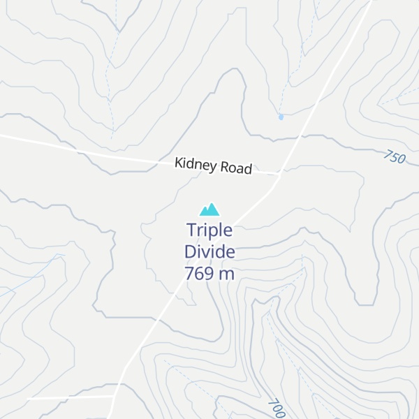 Map of Triple Divide