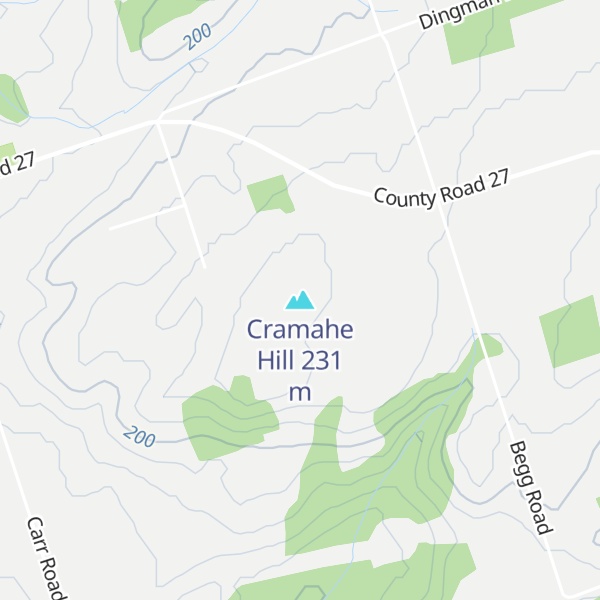 Map of Cramahe Hill