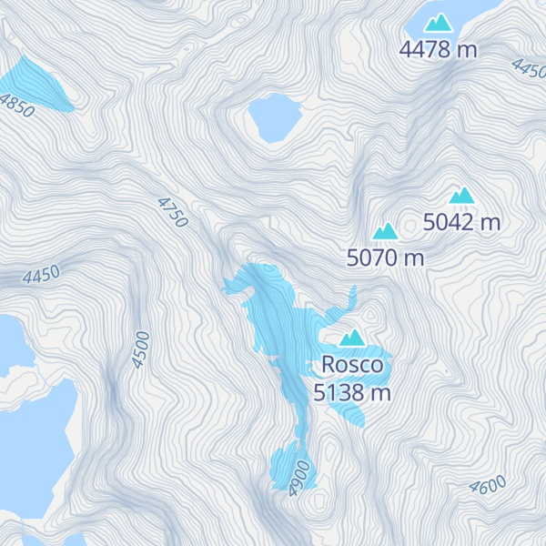 Map of Nevado Rosco Grande